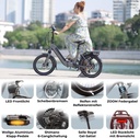 E-Bike Klapprad Stadtfalter B13 ABW – Unterwegs & Ausstattung grau
