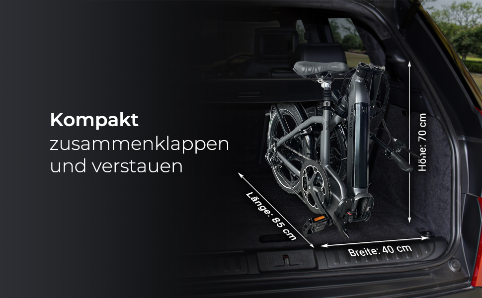 AsVIVA B13 ABW – Kompakt zusammenklappen und verstauen
