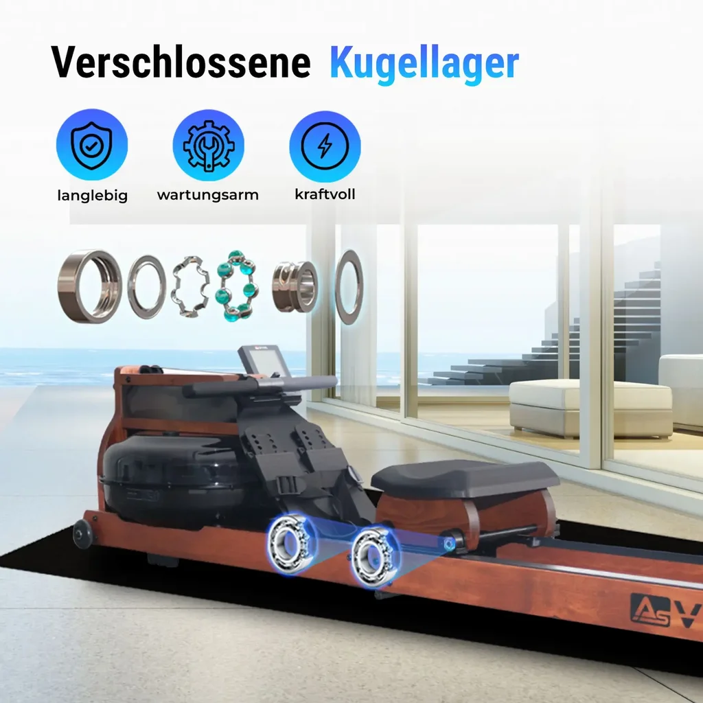 Leiser, geschmeidiger Lauf dank Präzisions-Kugellagern