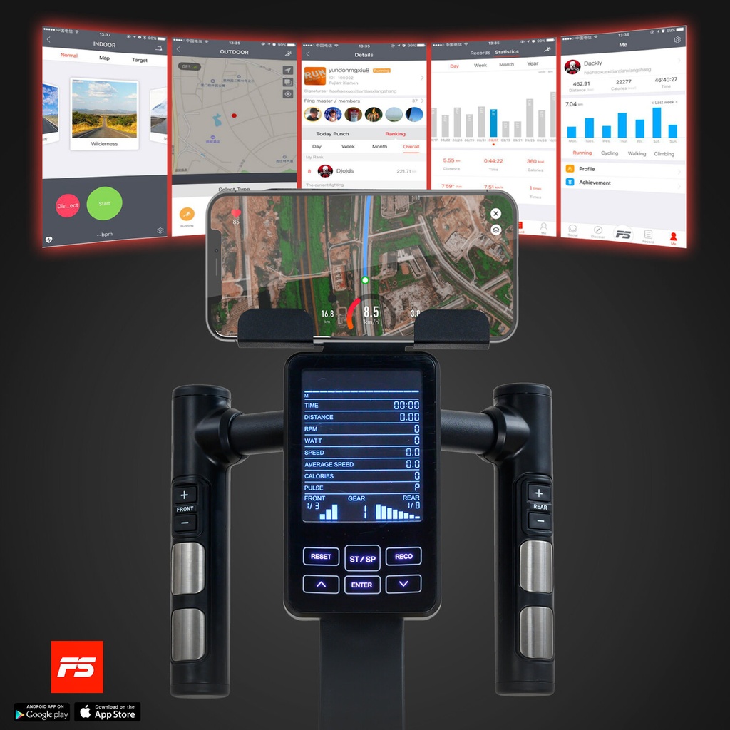 Speedbike Power S18 Pro (Modell YK-TC20018) – Computer mit App