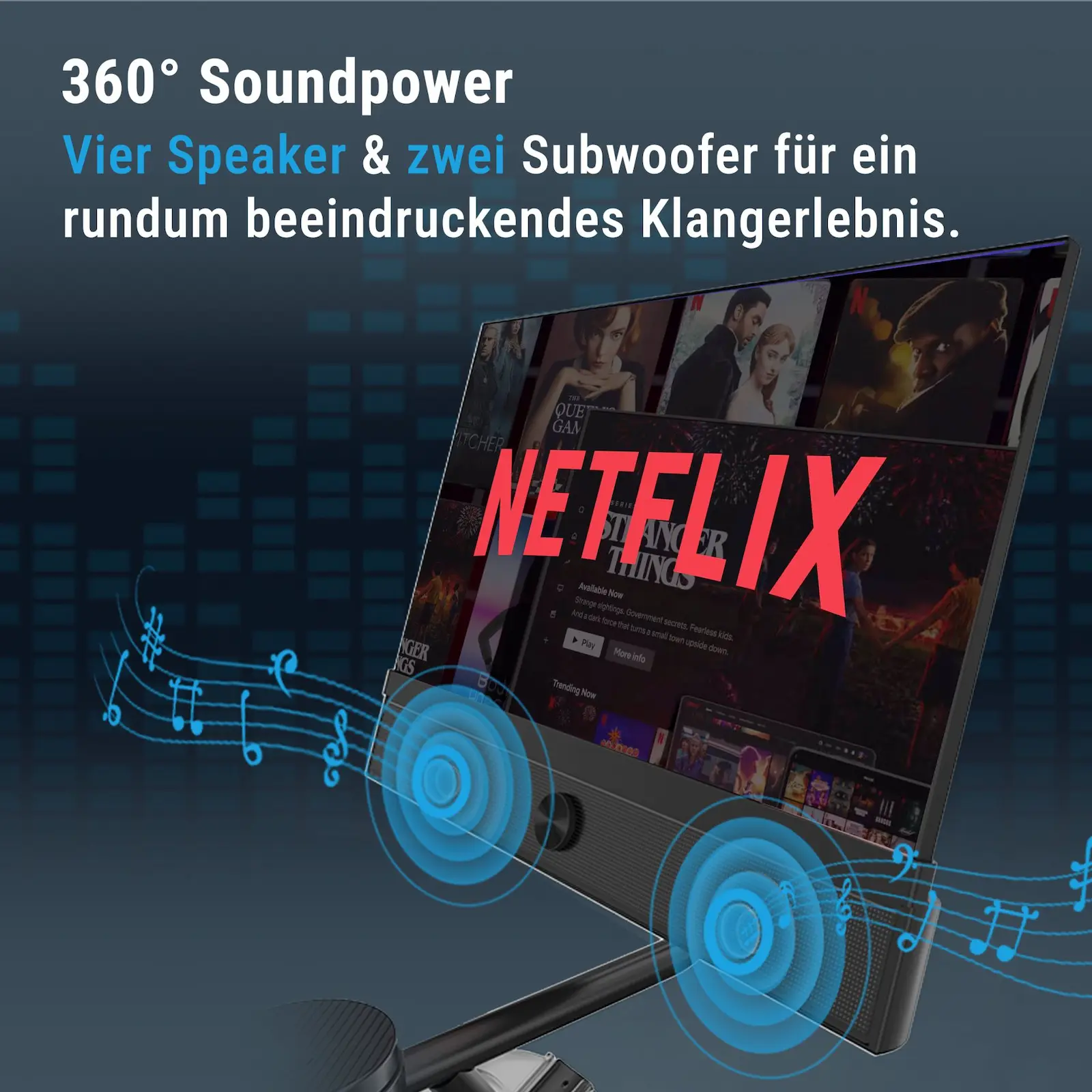 Integrierter 360°-Sound für motivierenden Klang