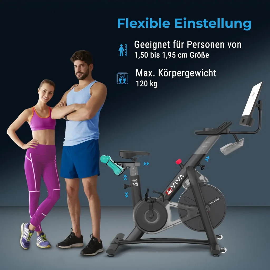 Speedbike Big Screen S11S – Indoor Cycle Körpergröße