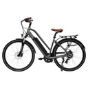 City E-Bike B15 (Grau, brauner Sattel, breites Display) – Seitenansicht rechts
