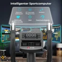 Sportcomputer des AsVIVA Crosstrainers C29 Step mit zahlreichen Trainingsprogrammen und Funktionen