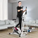 Der heimtaugliche AsVIVA Crosstrainer C16 im Wohnraum, kompakt und ideal für das Training zu Hause