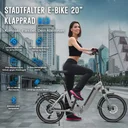 Übersicht der Vorteile und Ausstattungsmerkmale des AsVIVA E-Bike Klapprads Stadtfalter B13 in Grau