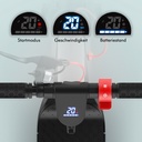 LC-Display des AsVIVA ES01 zeigt Startmodus, Geschwindigkeit und Batteriestand direkt am Lenker