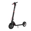 Der AsVIVA ES01 E-Scooter aufgeklappt in Schrägansicht mit ausgeklapptem Ständer