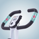 Handpulssensoren am Lenker des AsVIVA Heimtrainers H14 zur Messung der Herzfrequenz beim Training