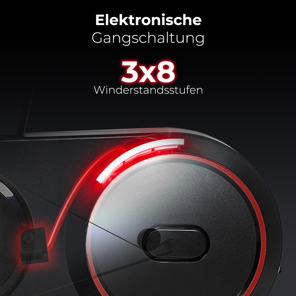 Elektronische Gangschaltung mit 24 Widerstandsstufen