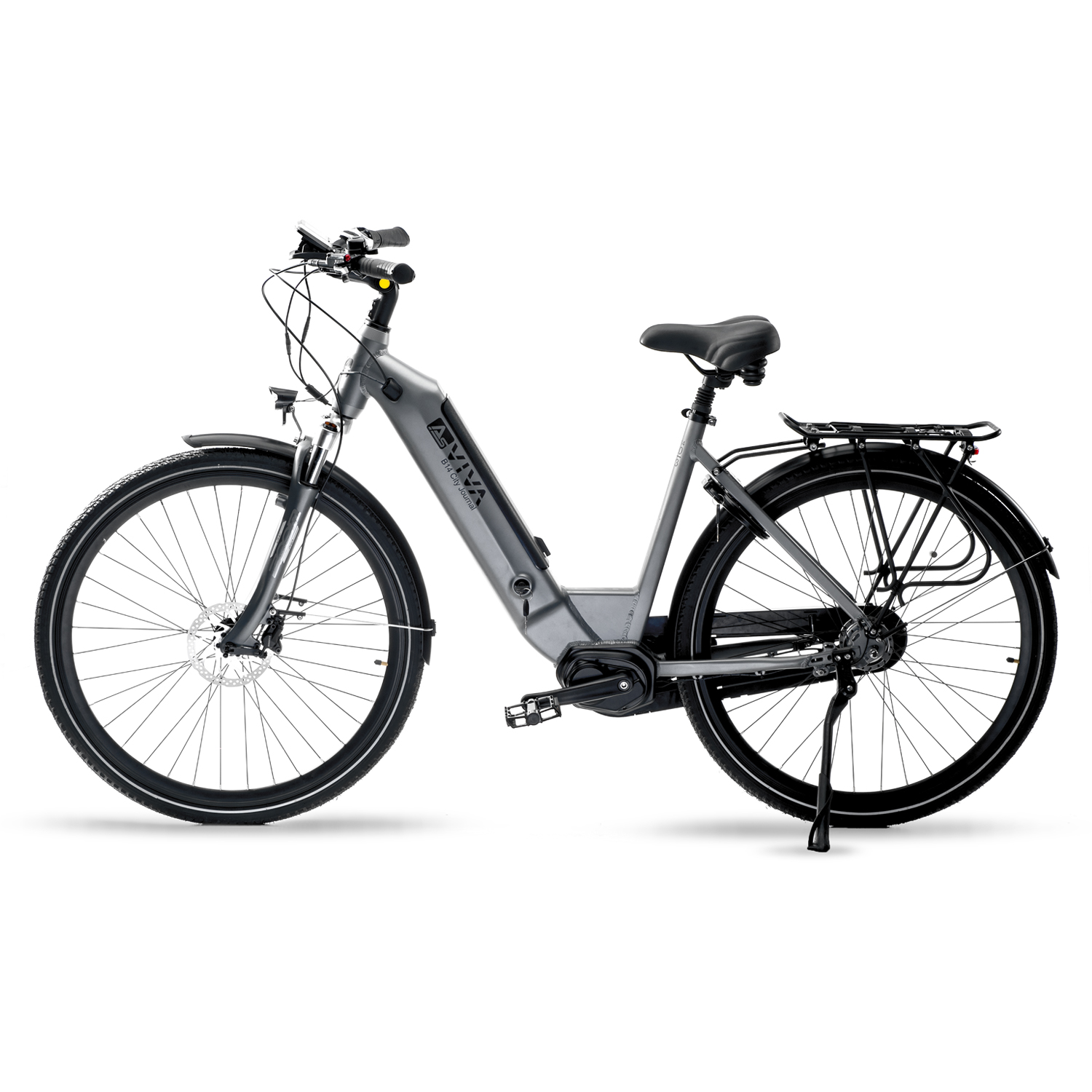 City E-Bike Stadtfalter B14 – Grau/Weiß – Grau