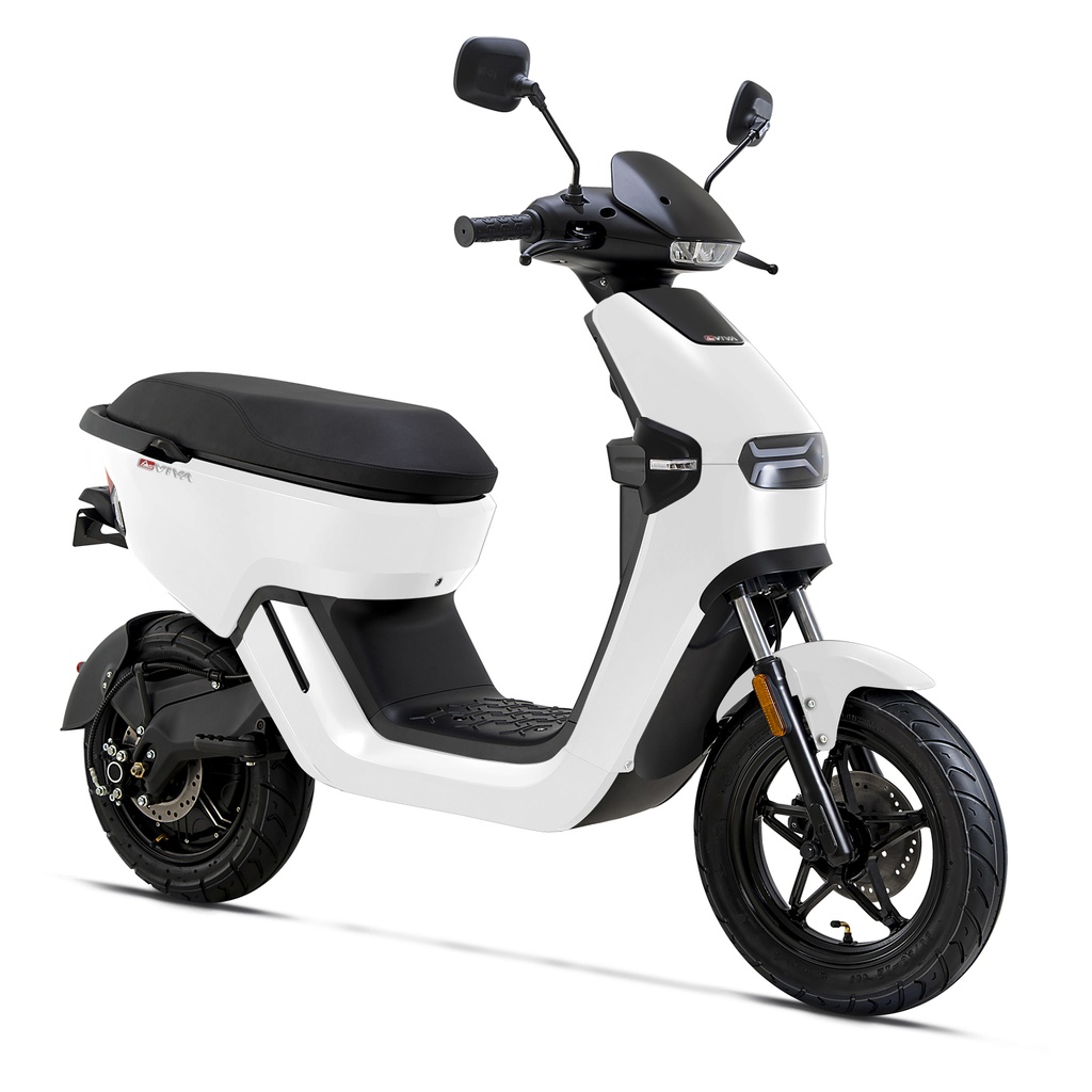 AsVIVA Elektro-Motorroller EM1 weiß - Antrieb und Akku
